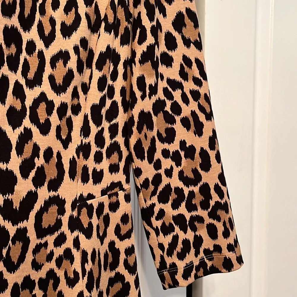 Kate Spade Leopard Ponte Dress Womens Size 6